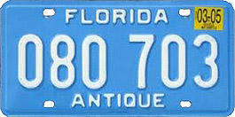 Florida Antique Plate