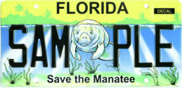 Florida Save The Manatee Plate