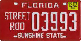 Florida Street Rod Plate