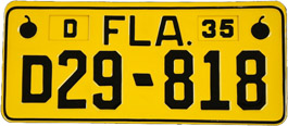 Florida 1935 YOM Plate